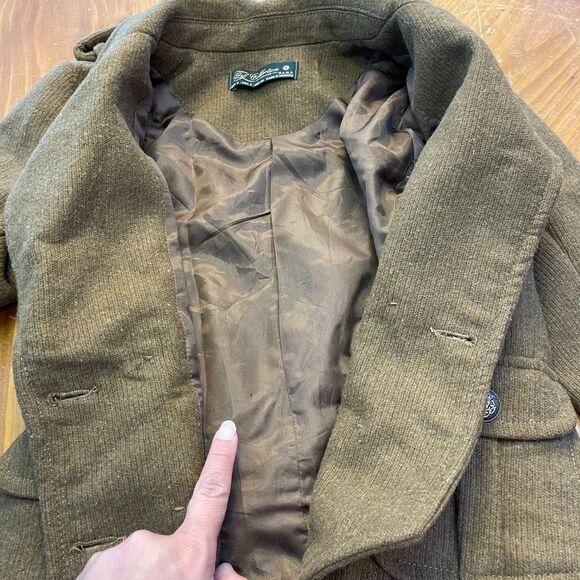 ZARA TRF British Collection Wool Military Peacoat Jacket S Preppy Academia - Picture 8 of 14